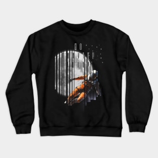 No gravity today, astronaut in space against the background of the moon and stars Crewneck Sweatshirt